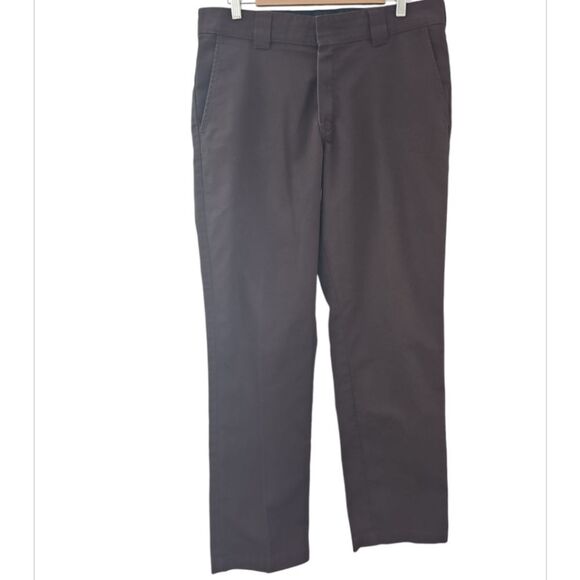 Dickies Brown Straight Leg Regular Fit Pants Hot Rod Mechanic Greaser Sz 34×32 - Picture 1 of 16